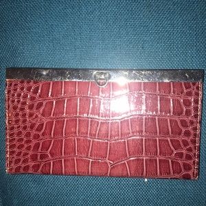 Red clasp wallet